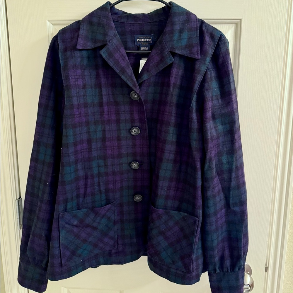 Pendleton Wool Shirt Jacket – Blackwatch Plaid – NWT – Size L